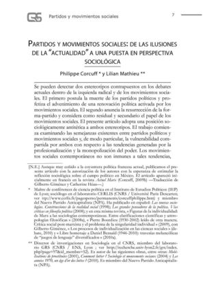 Partidos y movimientos sociales: de las ilusiones de la “actualidad” a una puesta en perspectiva sociológica
