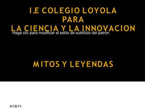 MITOS Y LEYENDAS