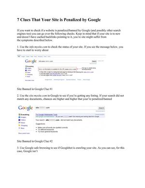 7 Clues That Your Site is Penalized by Google from www.pitstopmedia.com