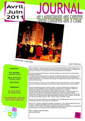 Les nouvelles du Centre Avril - Juin 2011