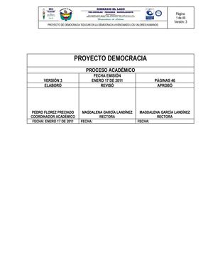 PROYECTO DEMOCRACIA