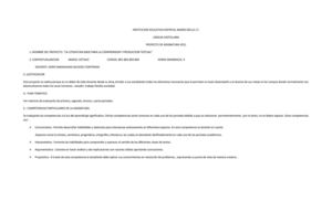 Docente: Doris Salcedo, Proyecto del grado octavo