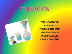Filtración de Sustancias.