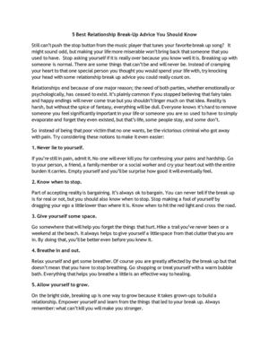 5 Best Relationship Break-Up Advice You Should Know