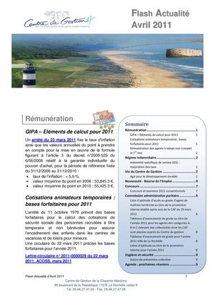 CDG17 - Flash actualité - avril 2011
