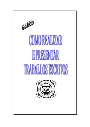 Como realizar e presentar un traballo escrito