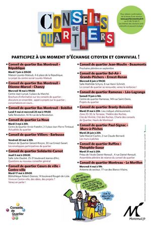 Conseils de quartier à Montreuil : participez aux prochaines réunions !