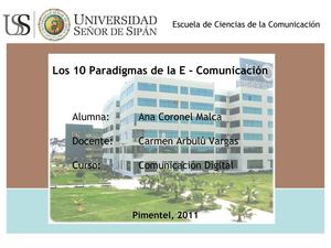 Los 10 Paradigmas de la e_Comunicación