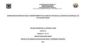 Docente: Alejandro Cadavid, Proyectos de los grados, sexto, septimo, decimo y once