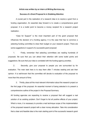 Calamo Success Of A Grant Proposal Is In Grabbing Attention Success Of A Grant Proposal Is In Grabbing Attention