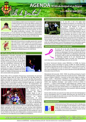 agenda des manifestations des mois de mai et juin 2011