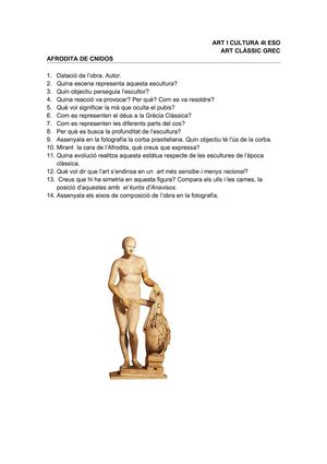 fitxa art clàssic- Venus Cnido