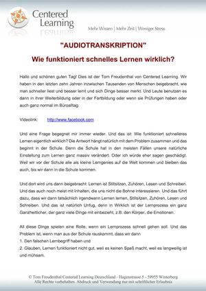 Wie funktioniert schnelles Lernen wirklich