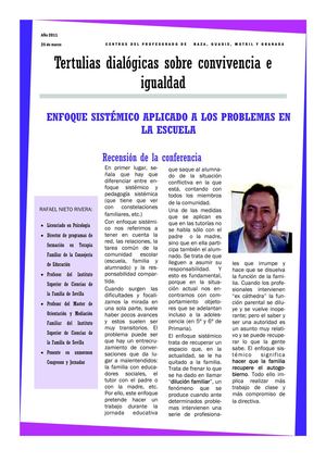 Tertulias dialógicas: Rafael Nieto "Enfoque sistémico en educación"