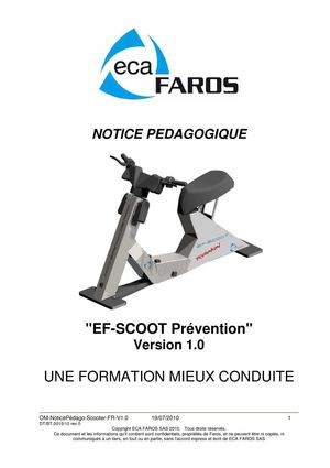 Notice pédagogique du simulateur EF Scoot - Eca Faros