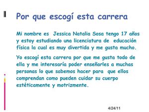 Por que escog esta carrera