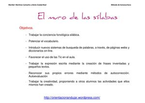 El muro de las silabas orientacion II