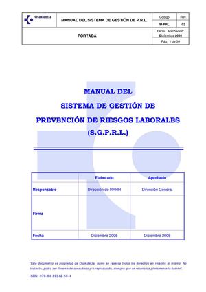 EJEMPLO DE PLAN DE PREVENCION