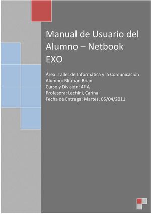 Manual Netbook Exomate X355