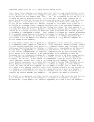 Compartir comunitario en los 82 años de Mano Peche Ugarte