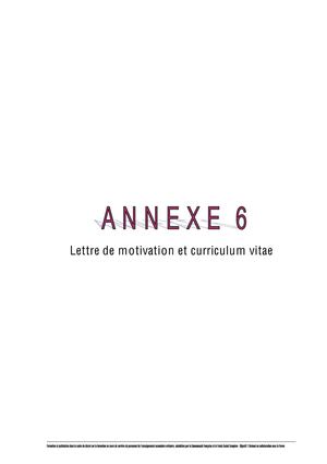 La lettre de motivation