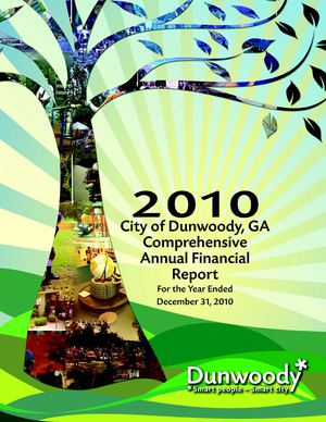 City of Dunwoody 2010 Comprehensive Annual Financial Report