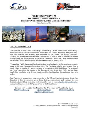 EVP Position Overview - San Francisco Travel