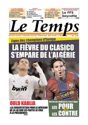 Le Temps d'Algérie Edition du Mercredi 27 Avril 2011