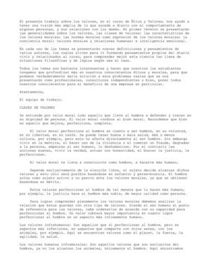 los valores eticos y morales 