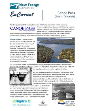Canoe Pass Tidal Energy Corporation