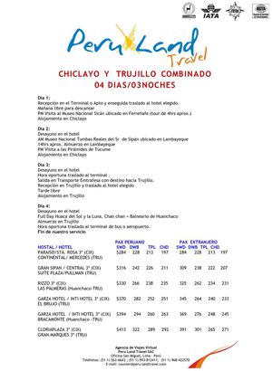 CHICLAYO Y TRUJILLO 4DIAS 3NOCHES