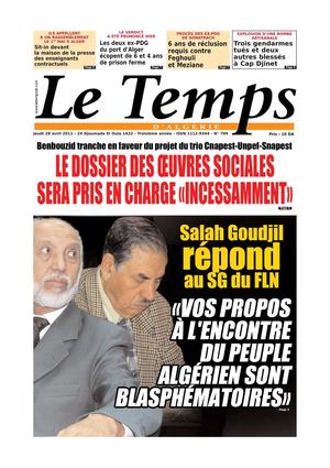 Le Temps d'Algérie Edition du Jeudi 28 Avril 2011