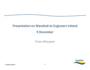 Presentation on Wavebob to Engineers in Ireland