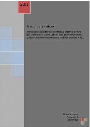Manual de la Netbook Exomate X352