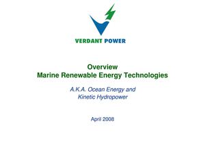 Verdant Power - Marine Renewable Energy Technologies