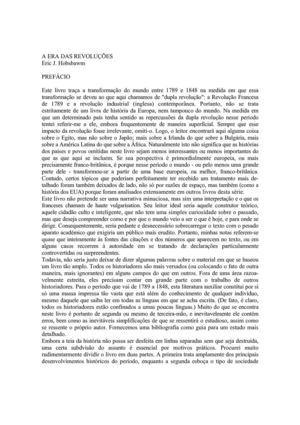 Eric Hobsbawm - A Era das Revoluções