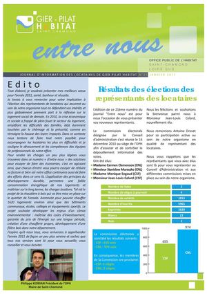 Journal Entre Nous Janvier 2011