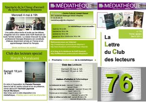 Club des lecteurs - avril 2011