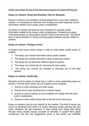 Blade Runner Essay Essay On Careers Great And Excellent Tips For Students Law Essays also Essay On Emotions Calamo Essay On Careers Great And Excellent Tips For Students Writing A Good Narrative Essay