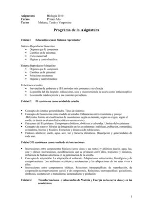 Programa Biología 1er año