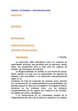 AUTONOMIA Y RESPONSABILIDAD