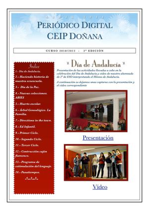 Periódico Escolar Marzo 2011