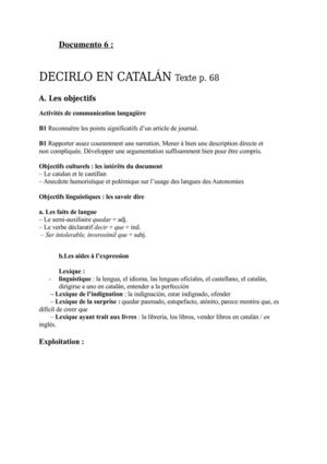 Decirlo en catalan