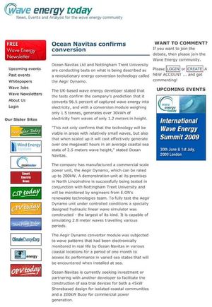 OceanNavitas - Aegir Dynamo Test Results