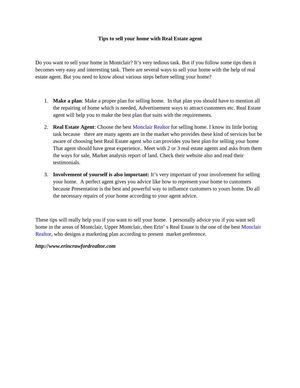 Tips to sell your home with Real Estate agent