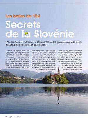 Slovénie (série " Belles de l'Est ", magazine Explorer)