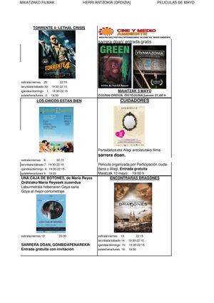 Herri Antzokia Maiatzeko egitaraua