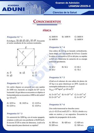 Examen de admisión 2009-II (2da. parte)