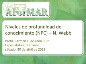 Niveles de profundidad del conocimiento 