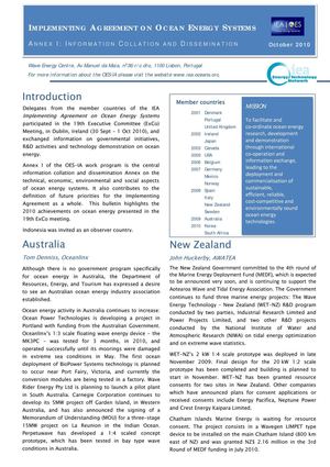 Oct 2010 Ocean Energy Systems Newsletter